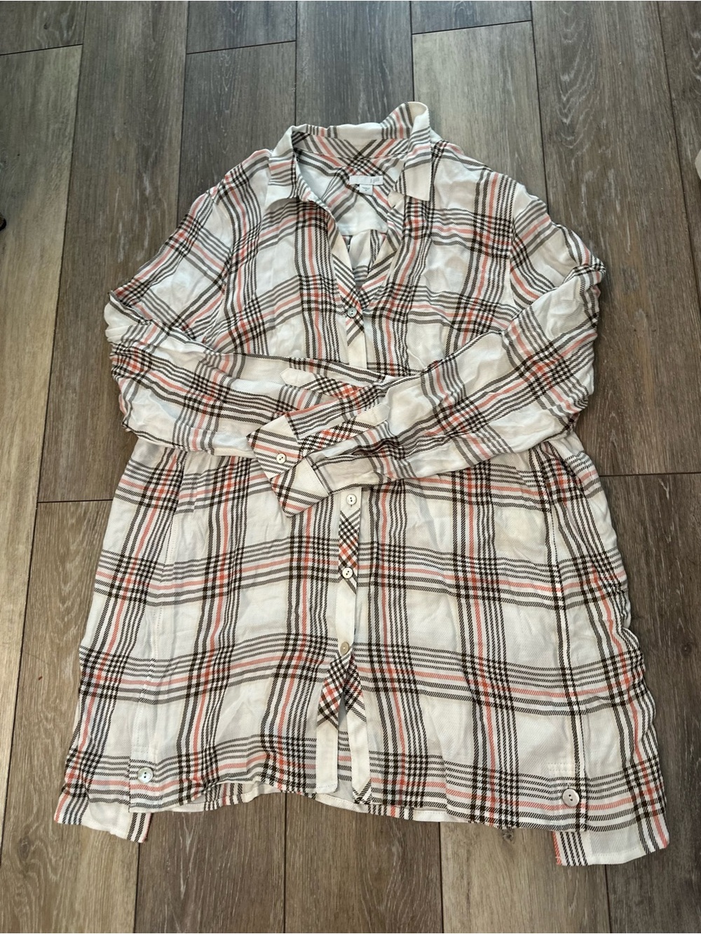 J. Jill Plaid Button Down Long Sleeve Shirt